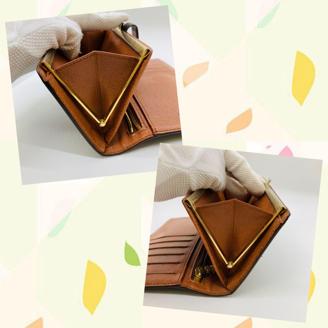 ルイヴィトン モノグラム コンチネンタル クラッチ がま口 長財布 A866