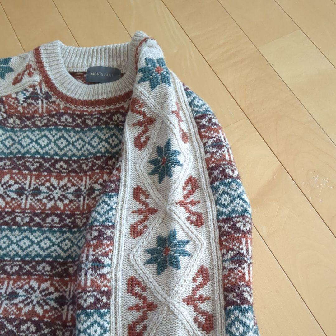 編み込みニットMEN'SBIGI