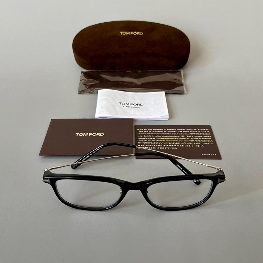 トムフォード メガネ アジアンフィット ウェリントン ブラック 黒 ガンメタ