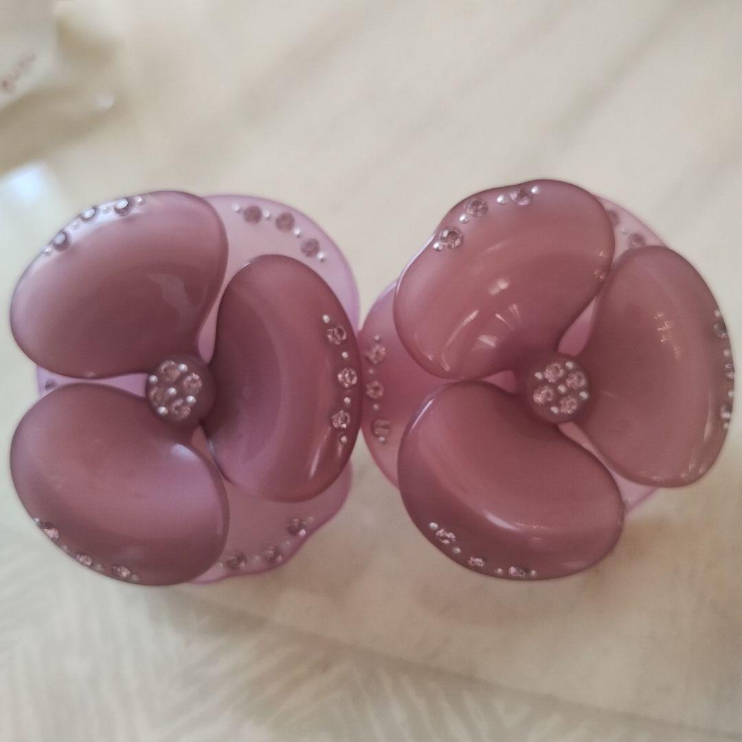 ②ー1 入手困難➠➠アレクサンドルドゥパリスワロフスキーパープル双子カメリア