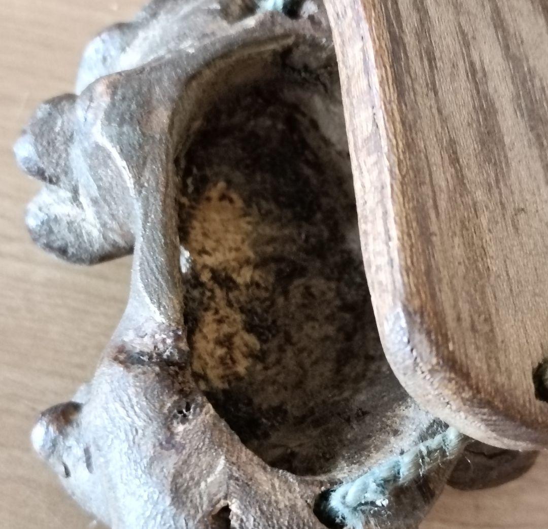 【提物】煙管 煙草入れ 煙草入れ 骨董 喫煙具 時代物　木製提物