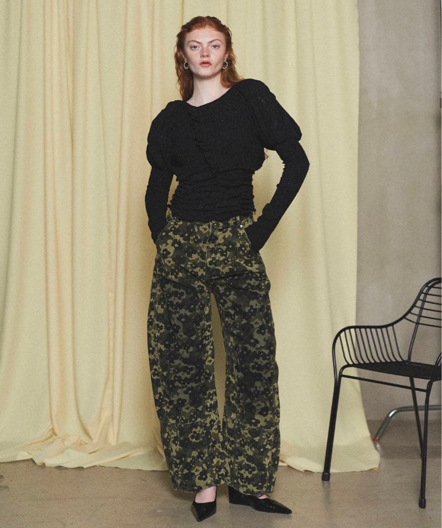 フラワーカモフラージュカーブパンツ MAISON SPECIAL