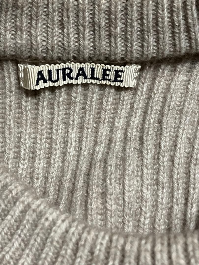 トップス AURALEE CASHMERE WOOL RIB KNIT BIG P/O 5