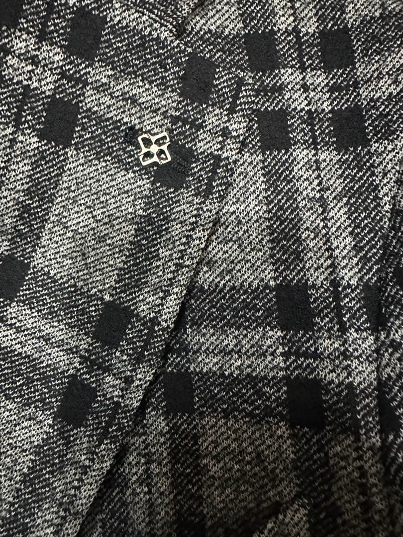 【美品】タリアトーレ　ブラックグレーチェックジャケット