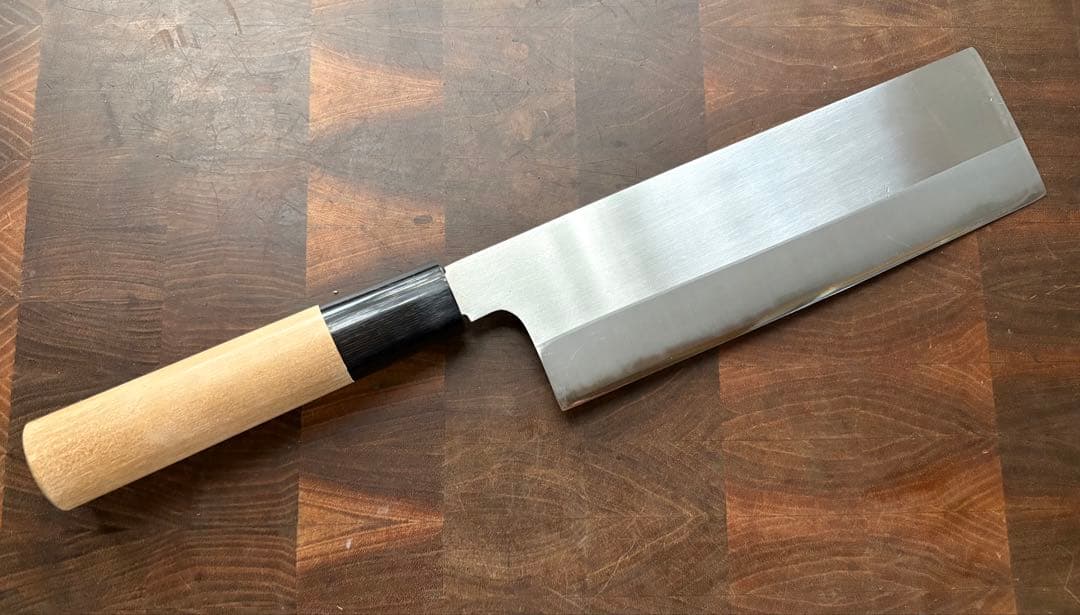 堺打刃物　薄口　中華包丁　210mm 7寸　白鋼　包丁　和包丁　未使用　菜切