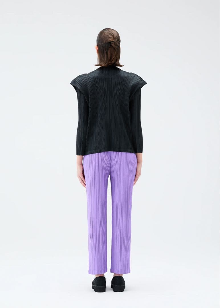 PLEATS PLEASEプリーツプリーズ中太パンツ紫