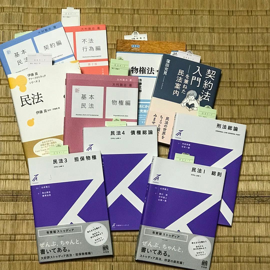 民法総則　刑法総論　担保物権　債権総論　契約法　不法行為　１０冊セット