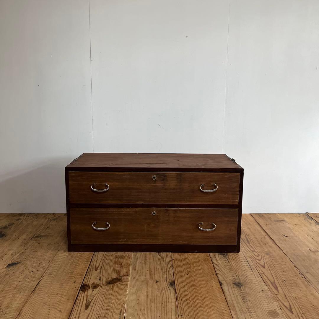 アンティーク チェスト 箪笥 ローボード テレビ台 無垢材 昭和レトロ