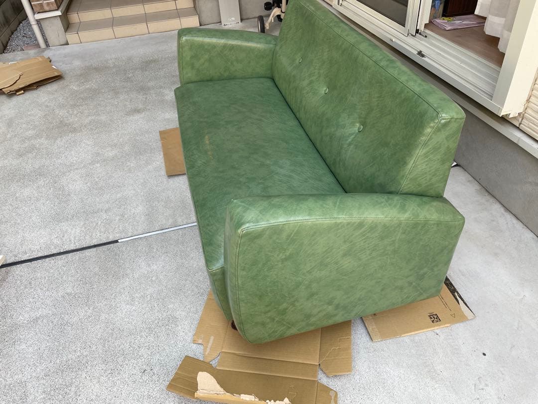 ♫【引き取り限定】b-company レザーソファ2.5人掛け♫