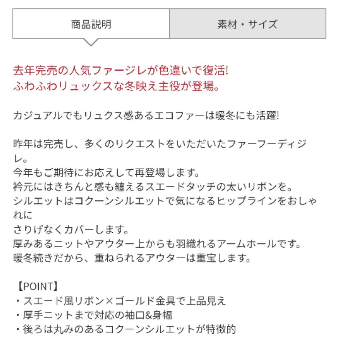 【STORY12月号掲載】新品未使用SECRET TROPHYファーフーディジレ