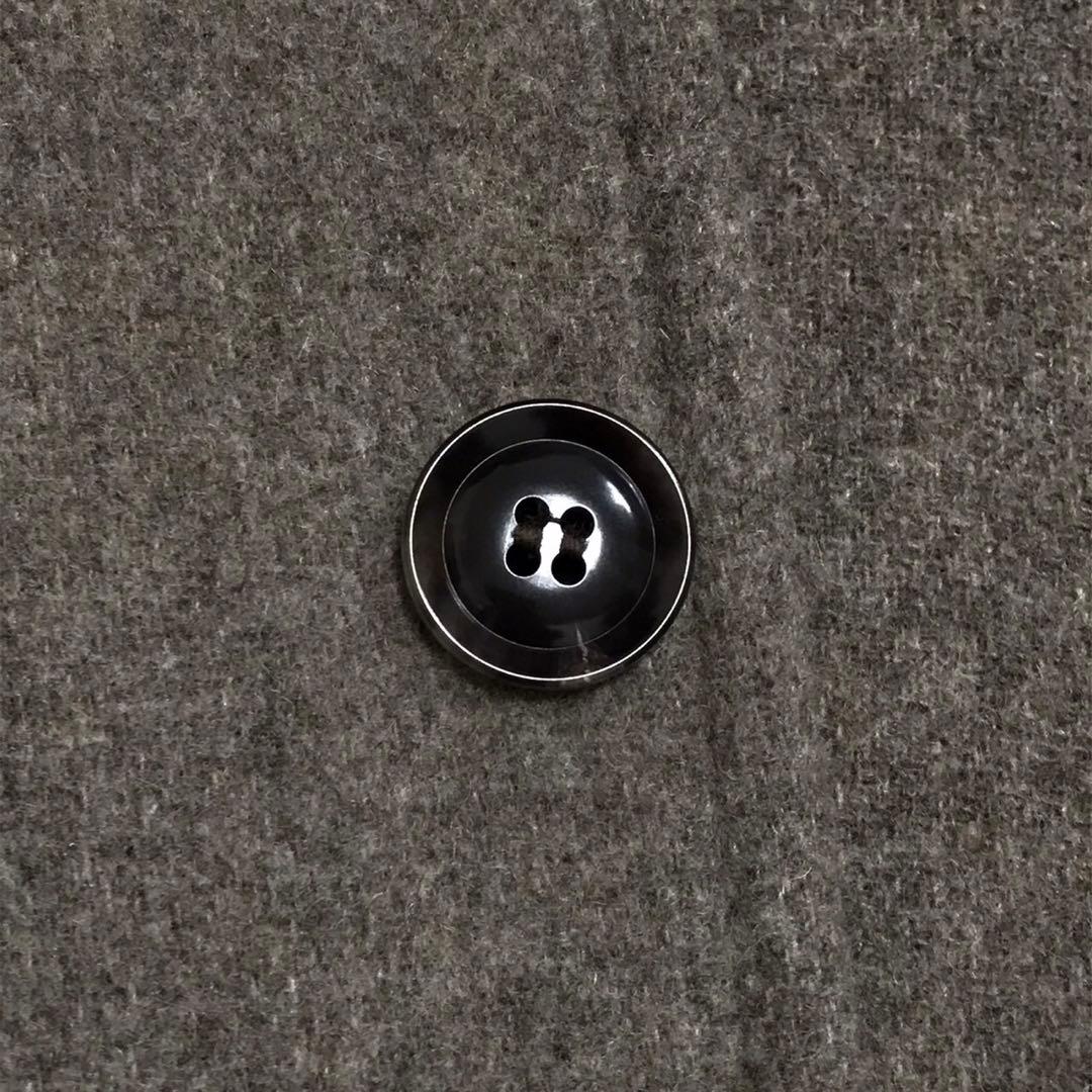 DANTON ダントン　ウールカラーレスジャケット　ワッペンロゴ　ベージュ　36