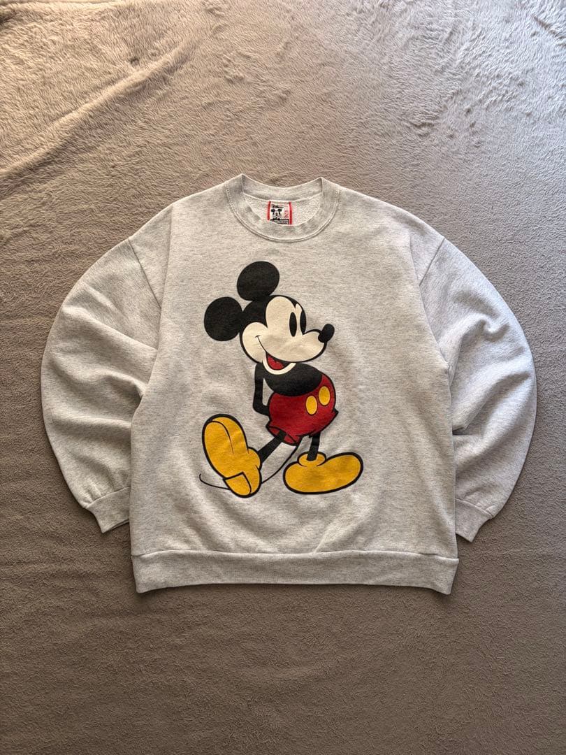 Disney ミッキーマウス スウェット L グレー