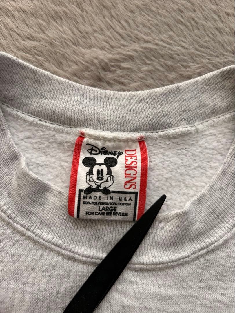 Disney ミッキーマウス スウェット L グレー
