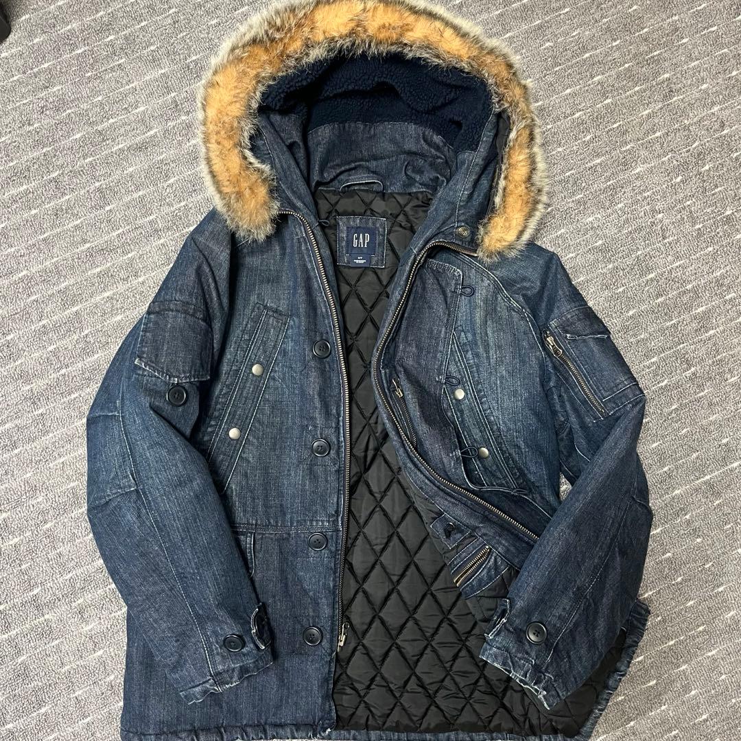 名作】00s OLD GAP オールドギャップ　デニム　N-3B Y2K ファー