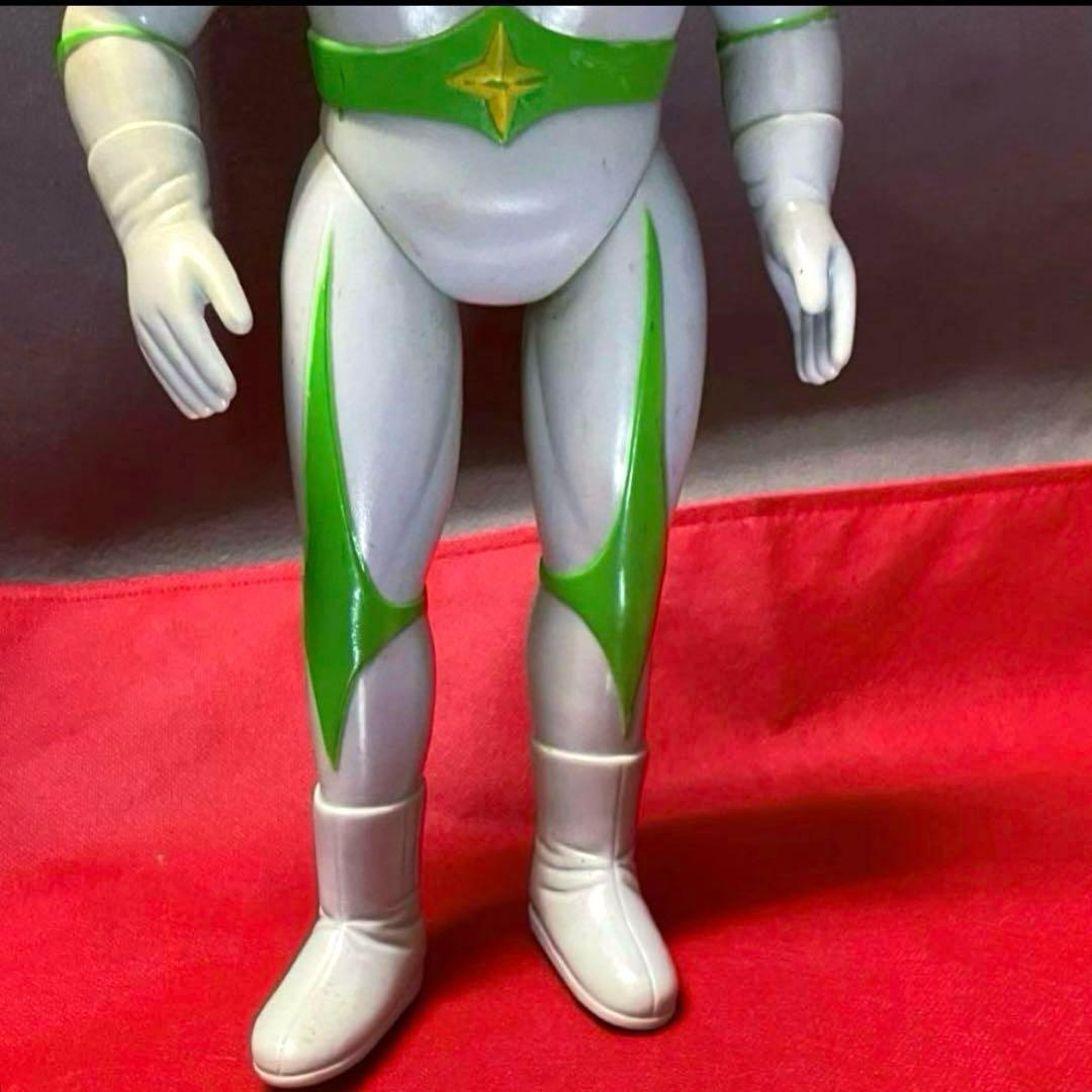 36cm！■ 【当時物】ブルマァク ミラーマン マスク欠品 面取れ ソフビ