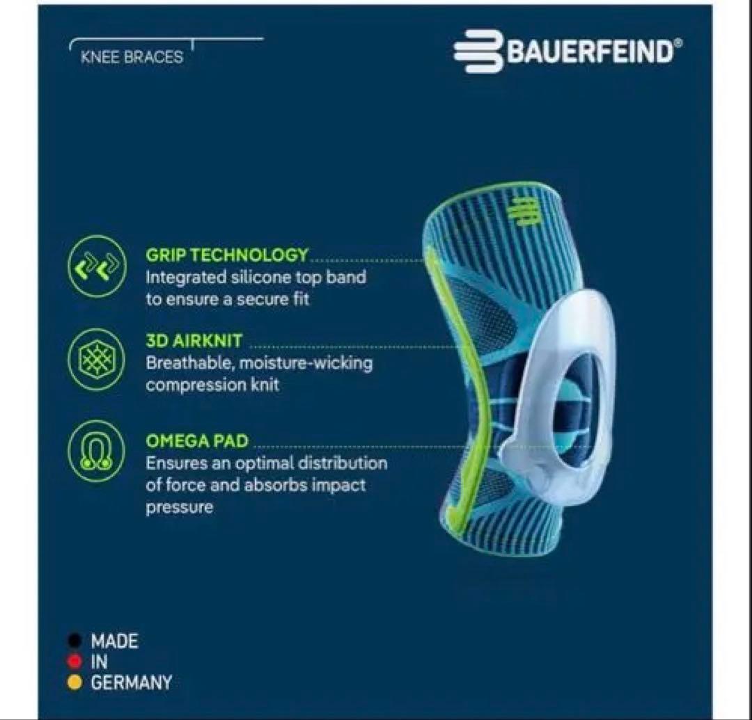 BAUERFEIND スポーツ膝サポーター XL オールブラック