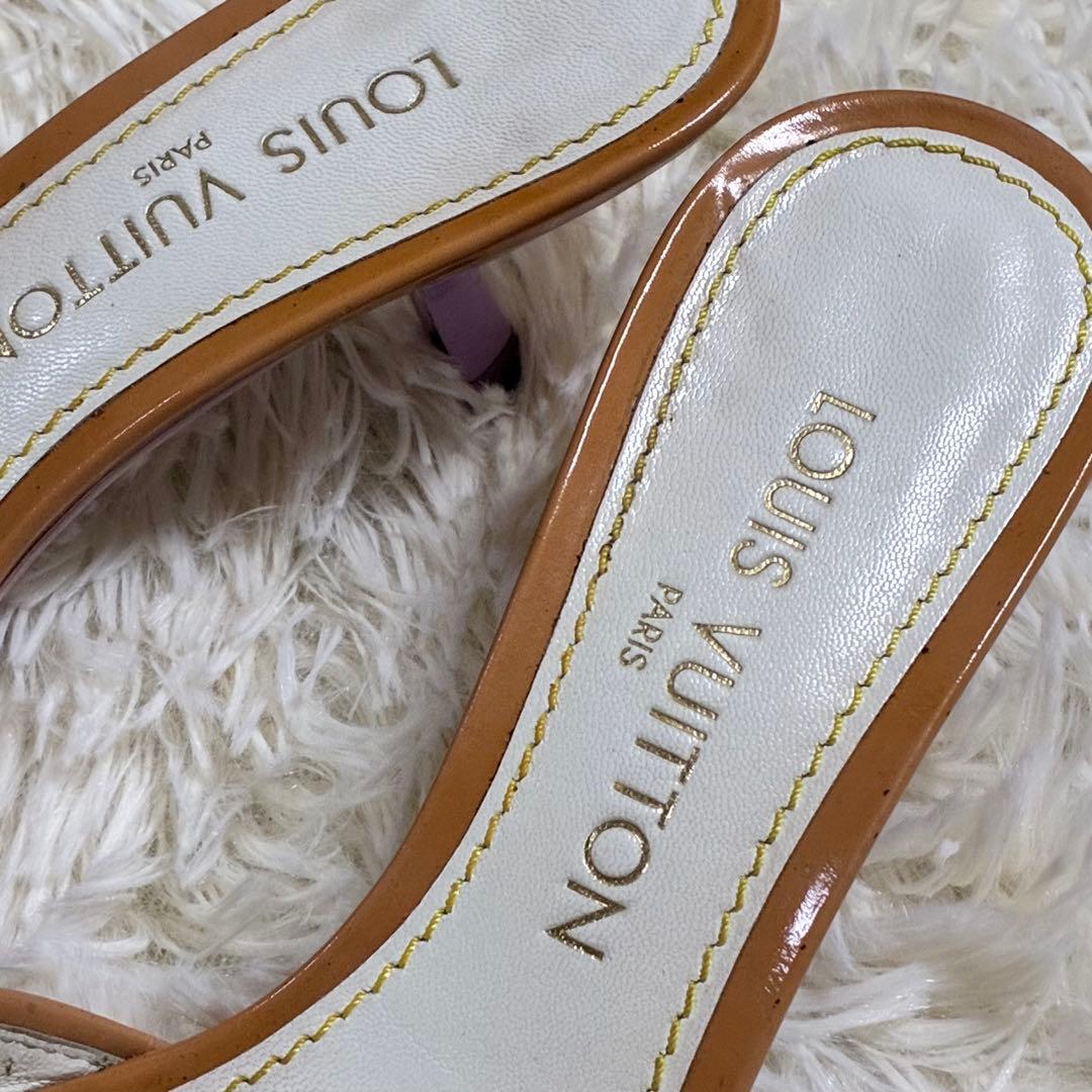 ルイヴィトン　モノグラムマルチカラー ミュール ホワイト×ラベンダー