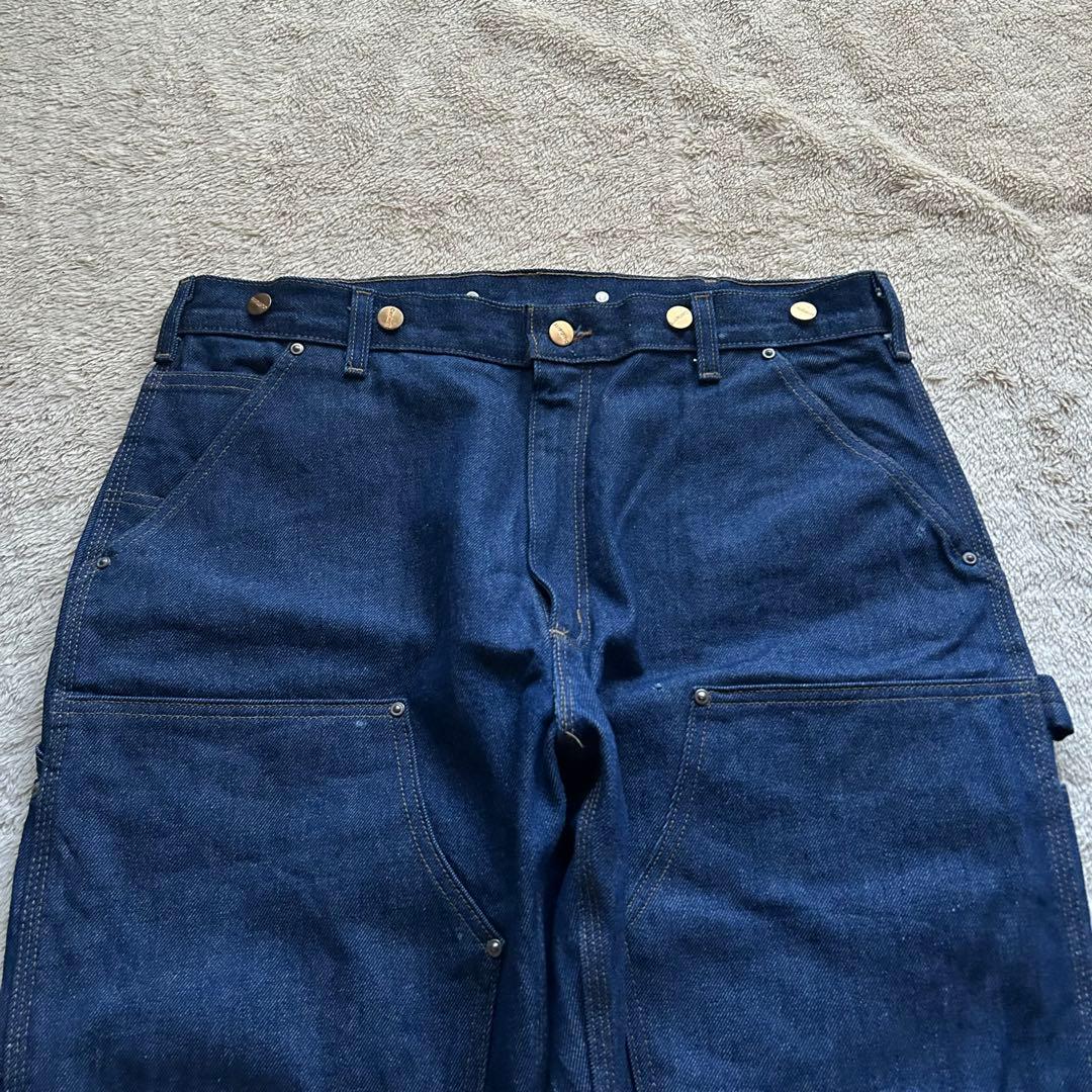 希少 濃紺carhartt ダブルニー デニムペインターパンツ 36×30 美品