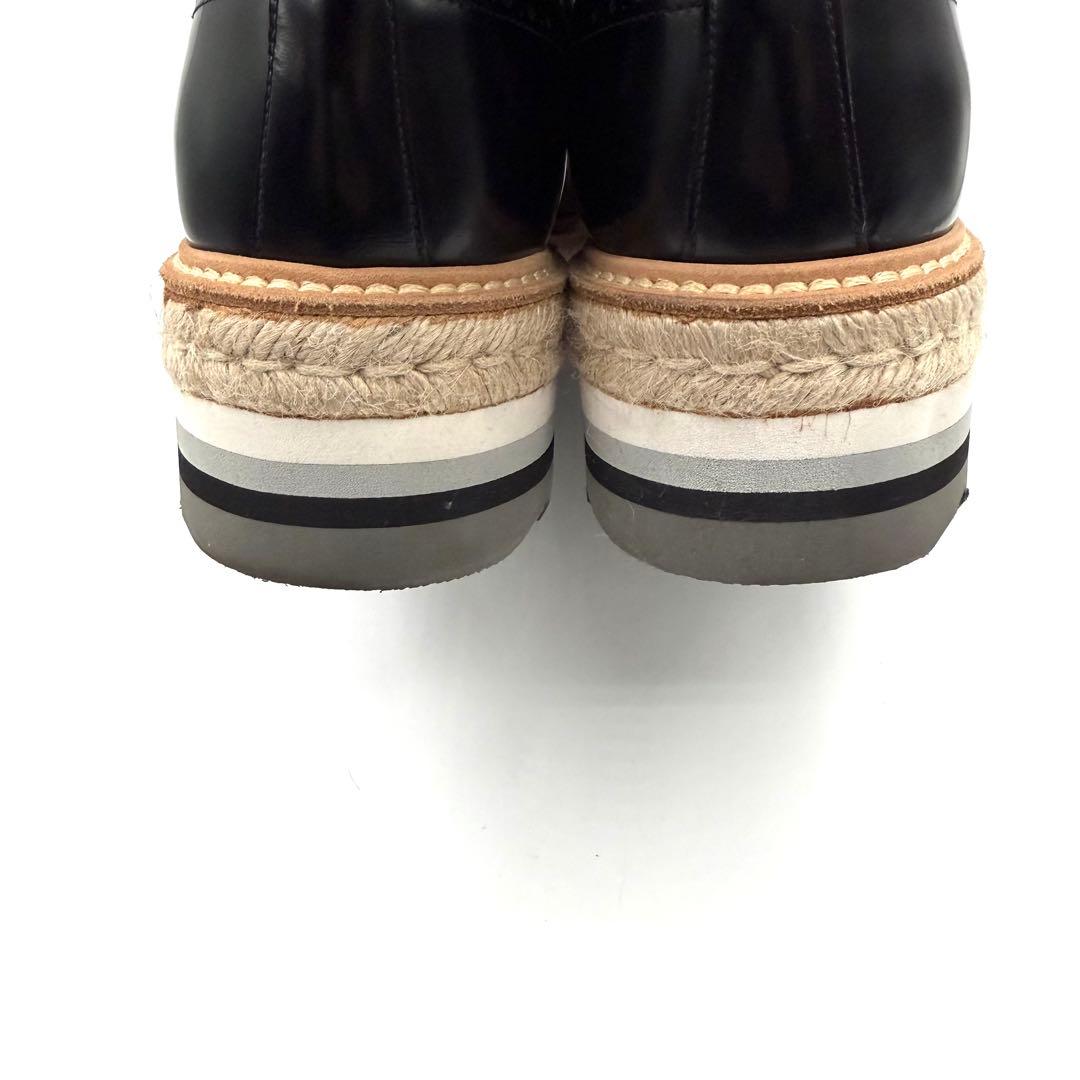 超美品　PRADA ブラック　レザー　ドレスシューズ　ウィングチップ　26㎝
