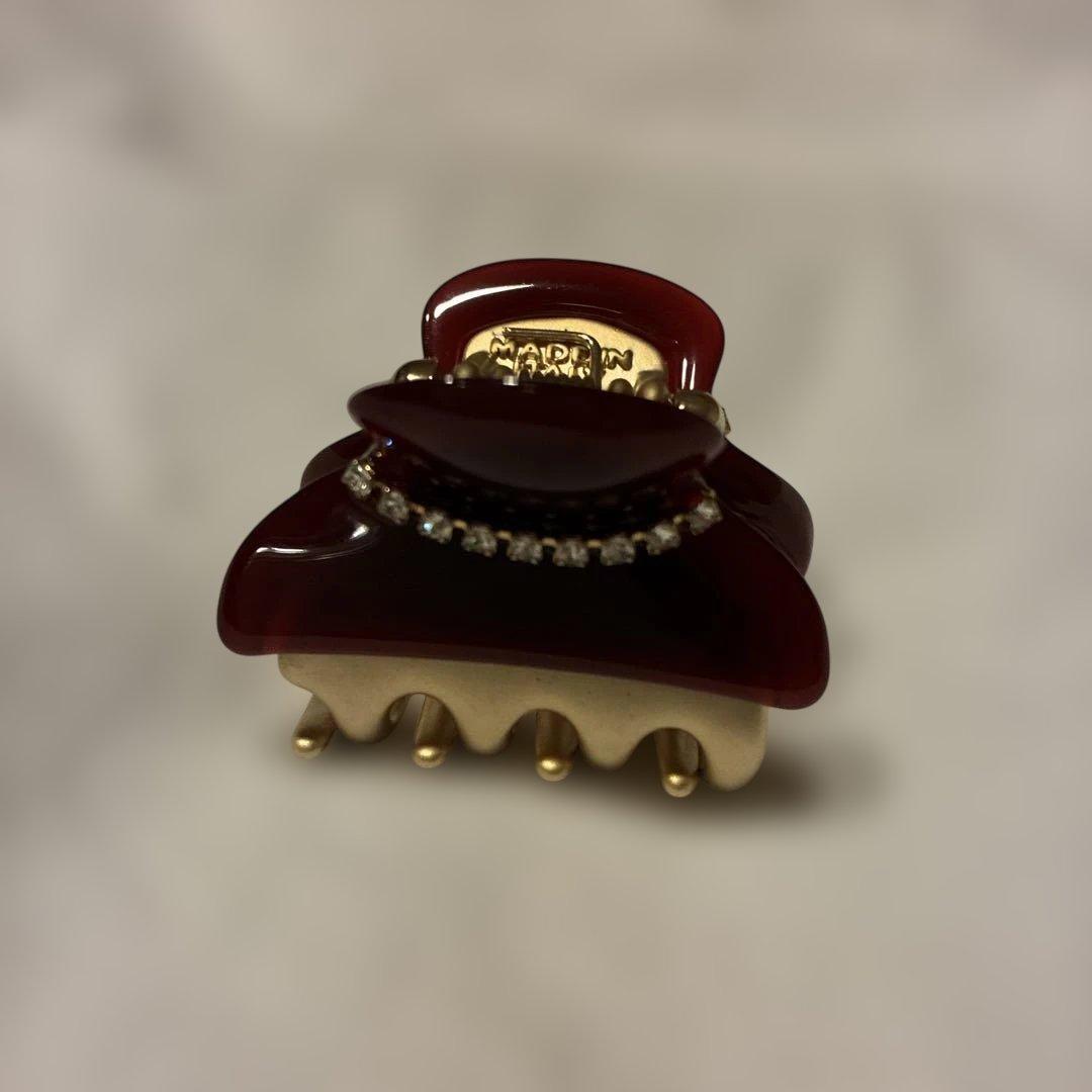 acca ヘアクリップ ニューコラーナS 限定色❤︎ワインレッド