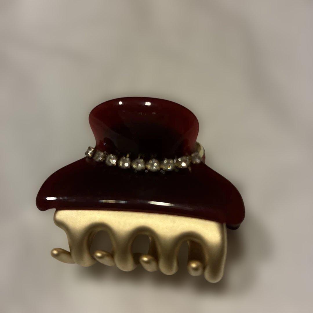 acca ヘアクリップ ニューコラーナS 限定色❤︎ワインレッド