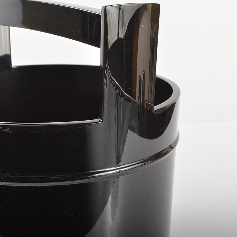 茶道具　輪島塗　塗師　浜崎貞鳳作　真塗　手桶　共箱　V　R5665C