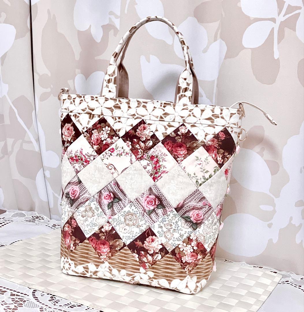 ♡*♡様 薔薇の花かご トートバッグ パッチワーク