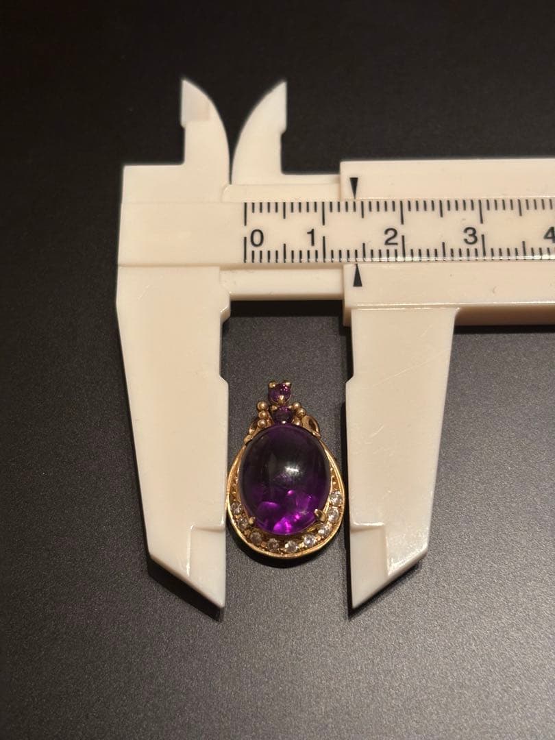 14Kゴールド アメジスト ペンダント型チャーム