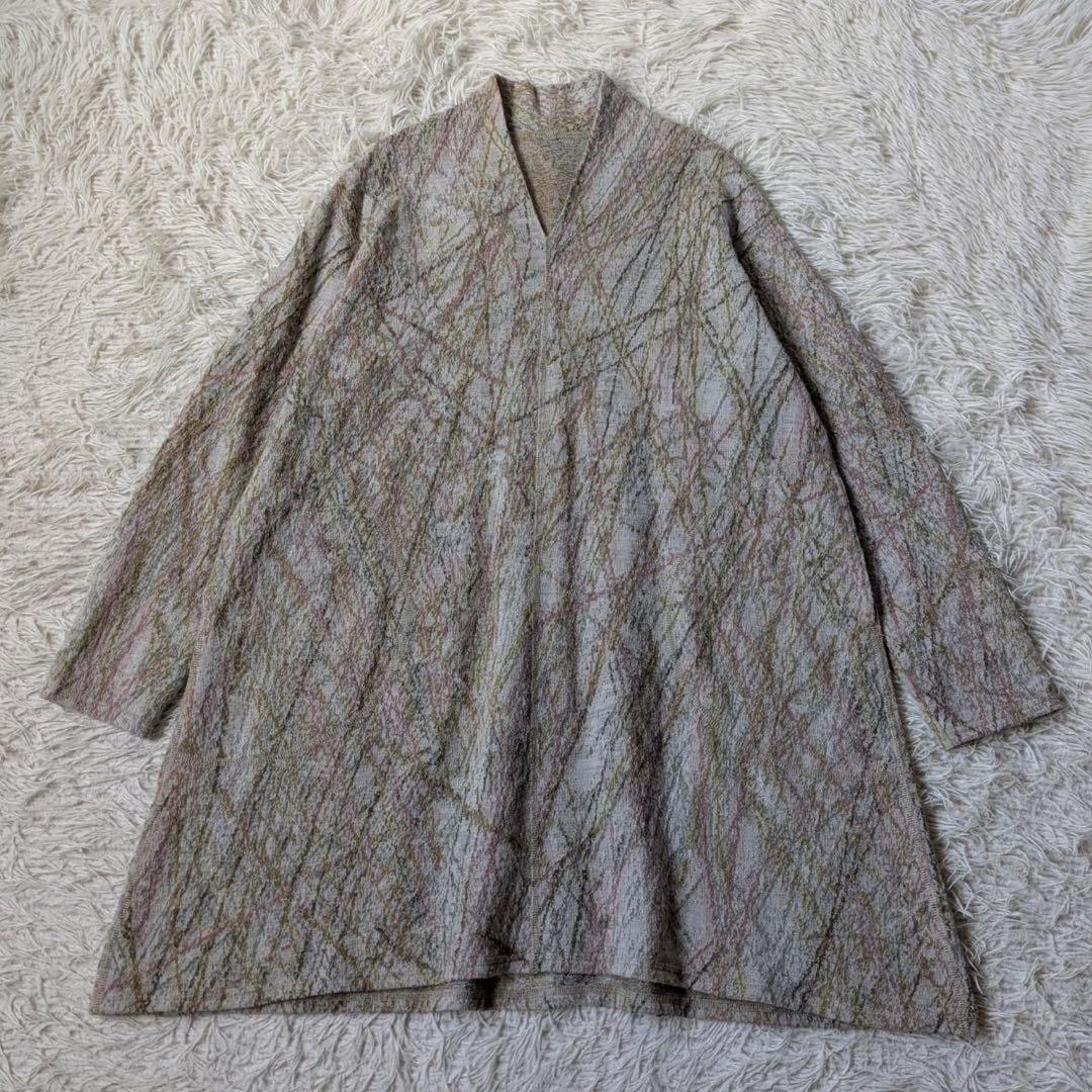 JURGEN LEHL/ヨーガンレール　ウールスクラッチ　チュニック　白灰　M