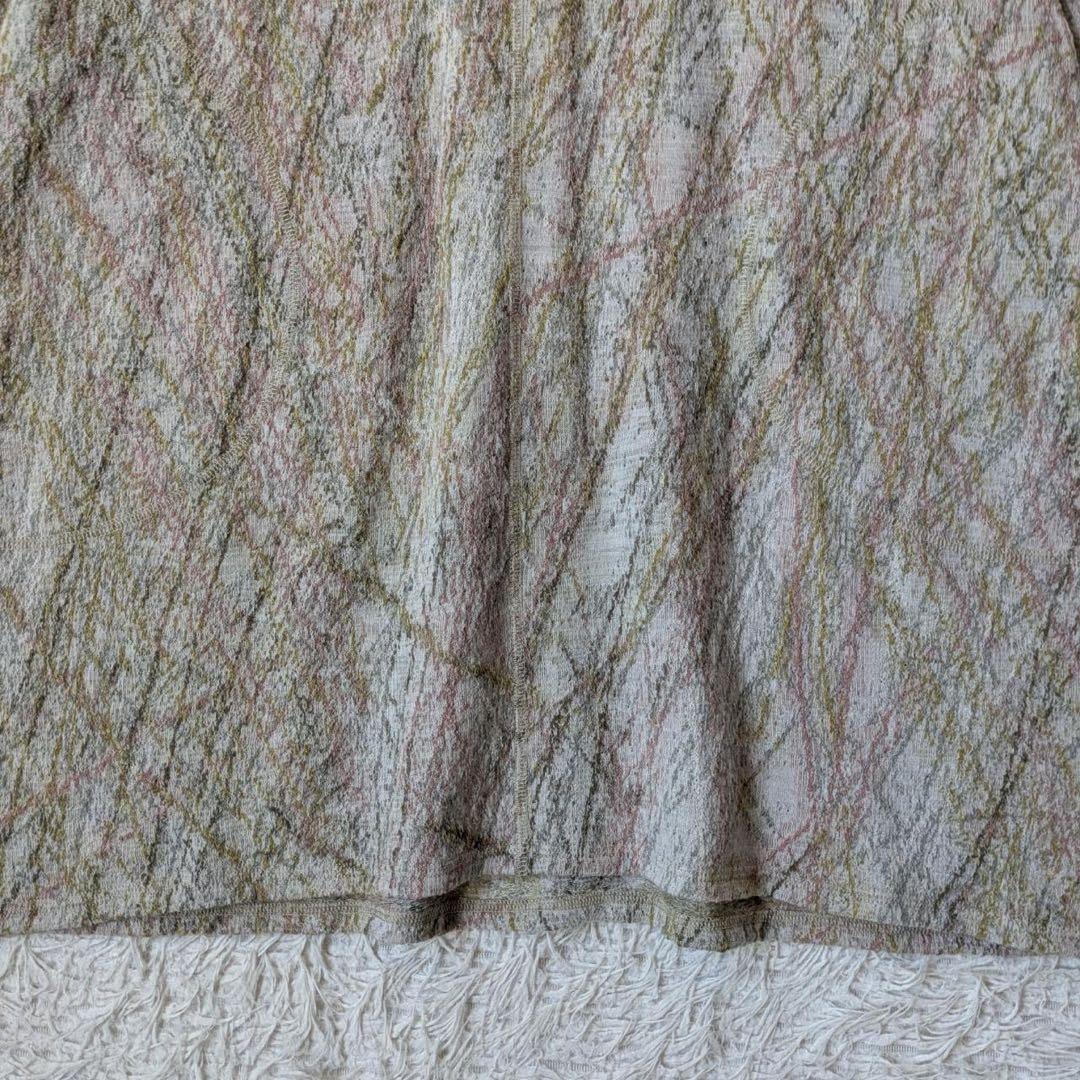 JURGEN LEHL/ヨーガンレール　ウールスクラッチ　チュニック　白灰　M