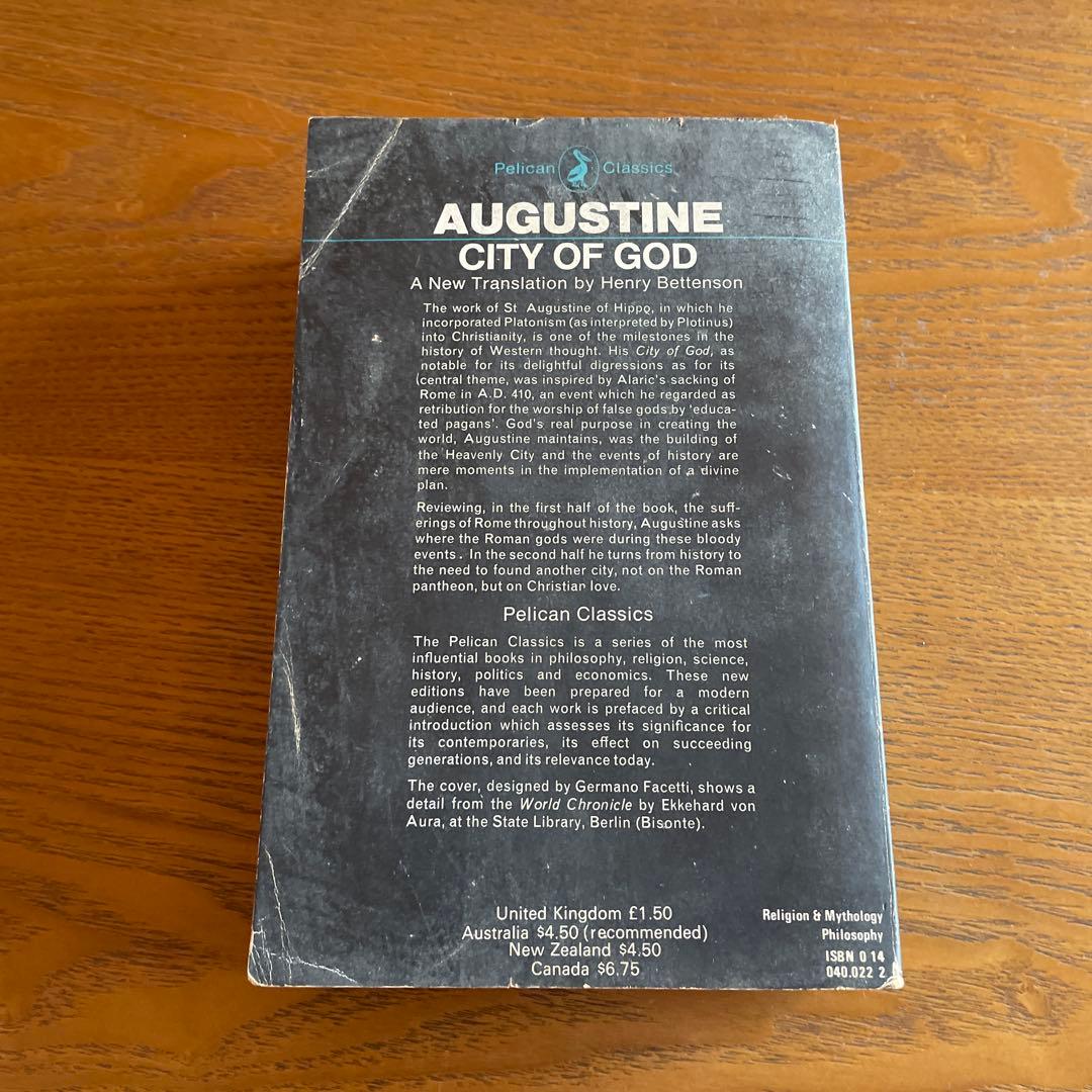 洋書 AUGUSTINE CITY OF GOD