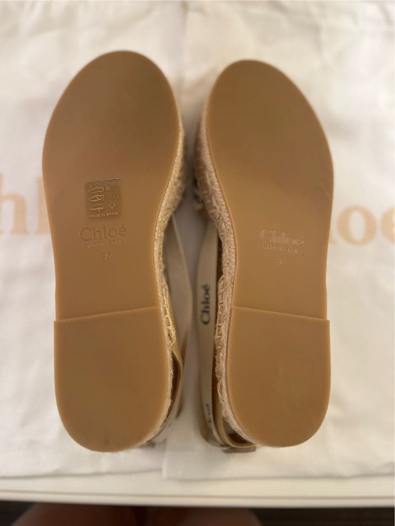 クロエ Chloe レースアップエスパ ドリーユフラット サンダル36