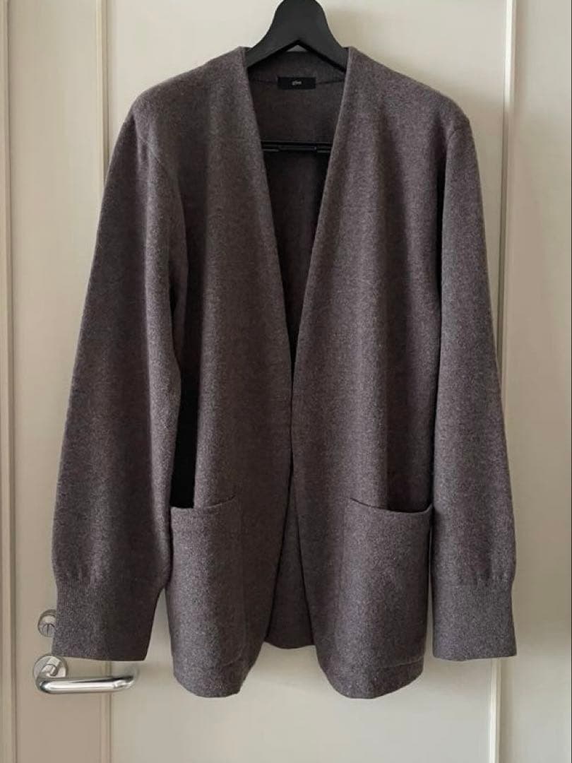 gim ノーカラーニットジャケット size L