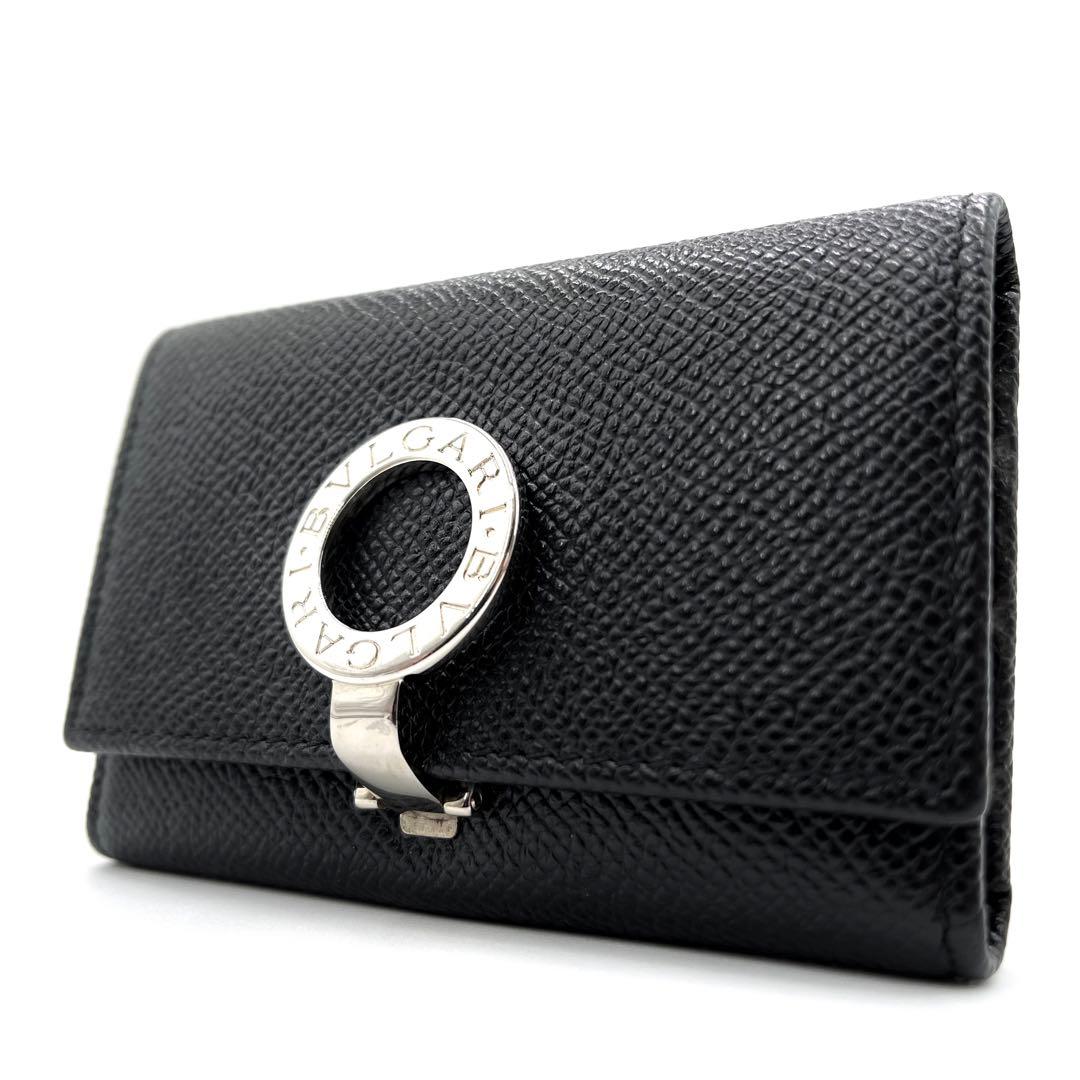 【未使用保管品】ブルガリ ビーゼロワン 6連 キーケース ロゴクリップ レザー