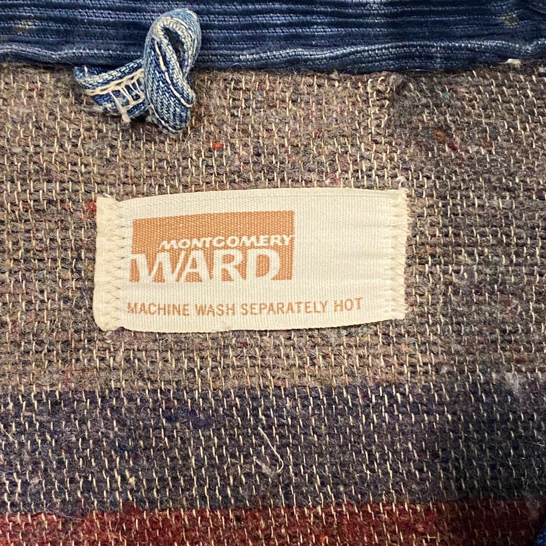 60's~70's モンゴメリーワード　デニム　カバーオール　ブランケット