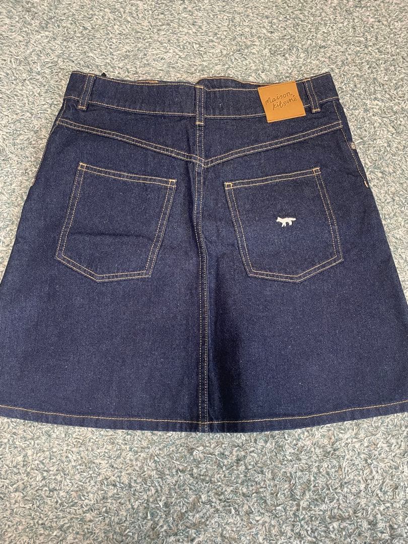 値下げ！【MAISON KITSUNE】Aラインデニムミニスカート 　サイズ25