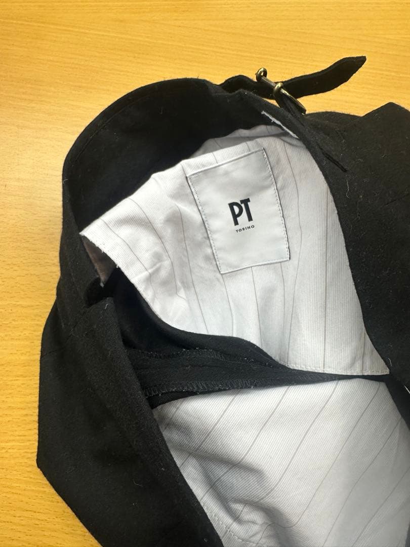 PT TORINO ピーティー トリノ ウール スラックス 48黒 ブラック