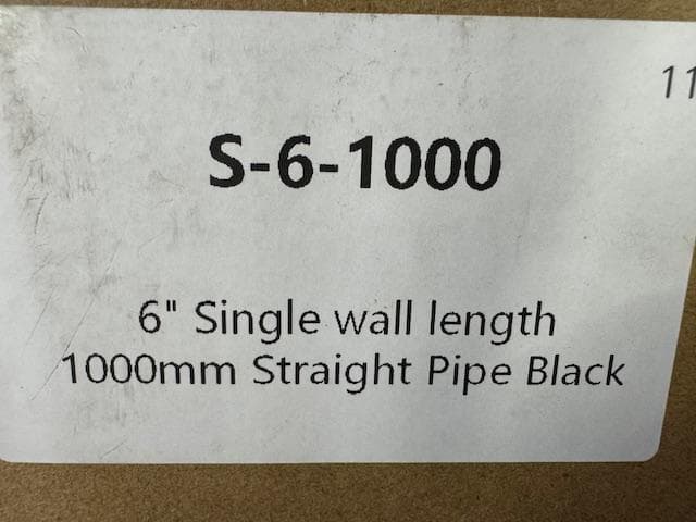 薪ストーブ用 一重煙突 直管 150㎜ 1m 耐熱600℃ 黒 山の煙突屋さん