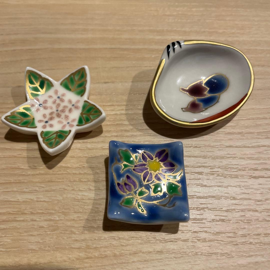 清水焼　箸置き　草花絵変わり　12個セット　木箱　箸置揃　新品未使用