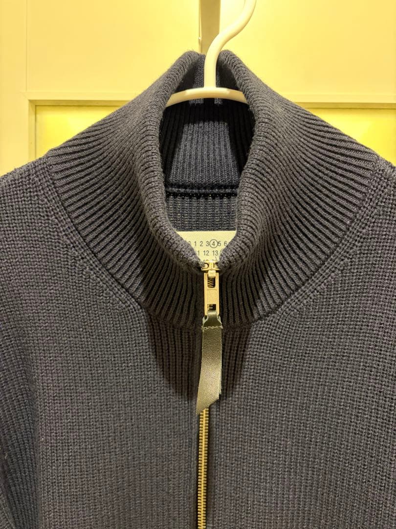 マルジェラmaison margiela ドライバーズニット Mサイズ ネイビー