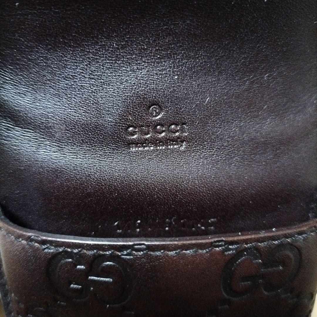 新品未使用 GUCCI ブラウンレザー メガネケース 小物入 化粧筆