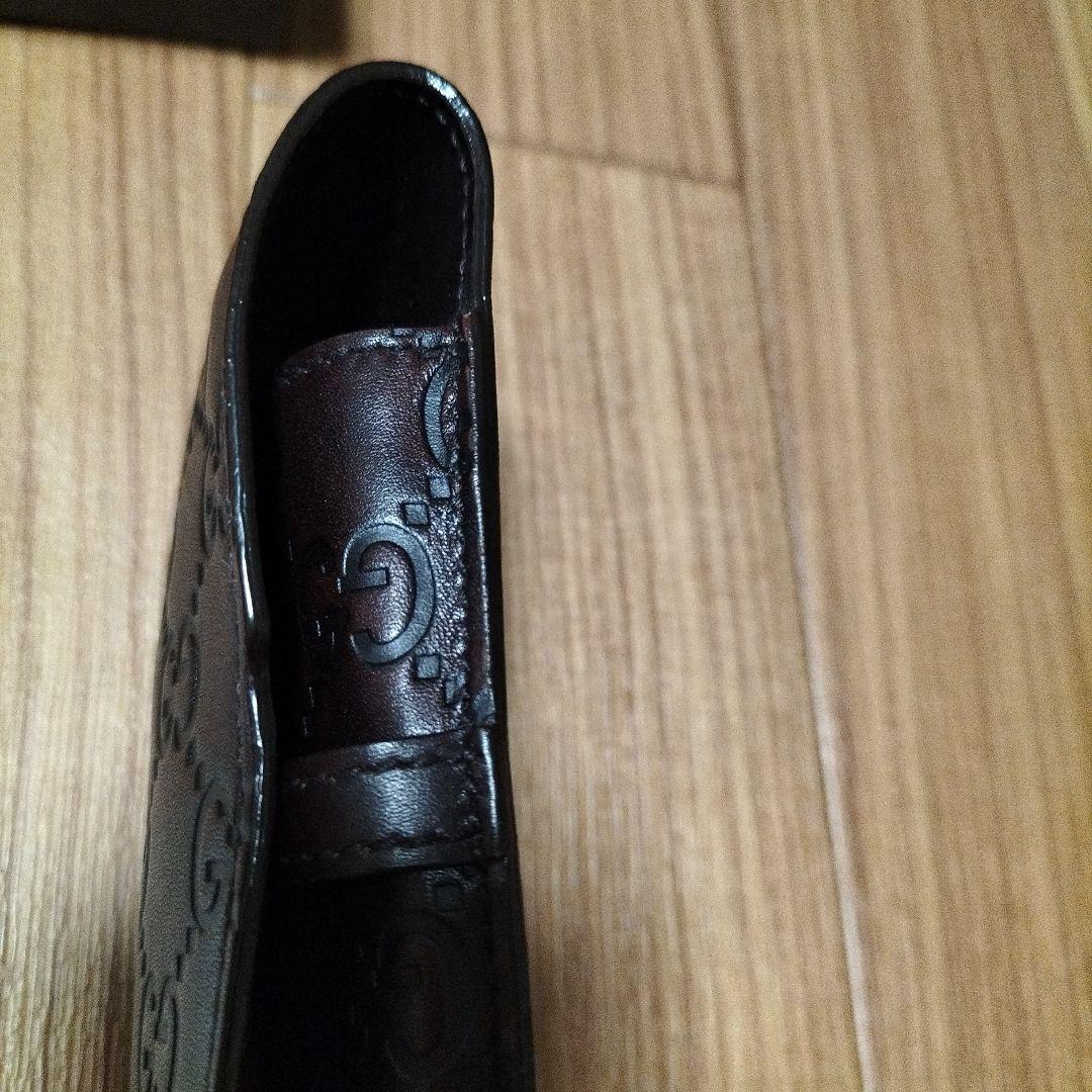 新品未使用 GUCCI ブラウンレザー メガネケース 小物入 化粧筆