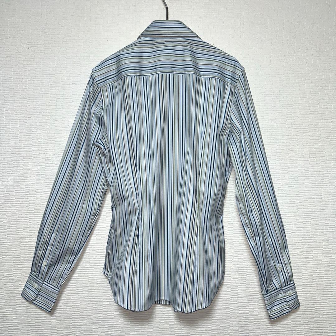 タグ付き Loro Piana ロロピアーナ ストライプ 長袖 シャツ 40