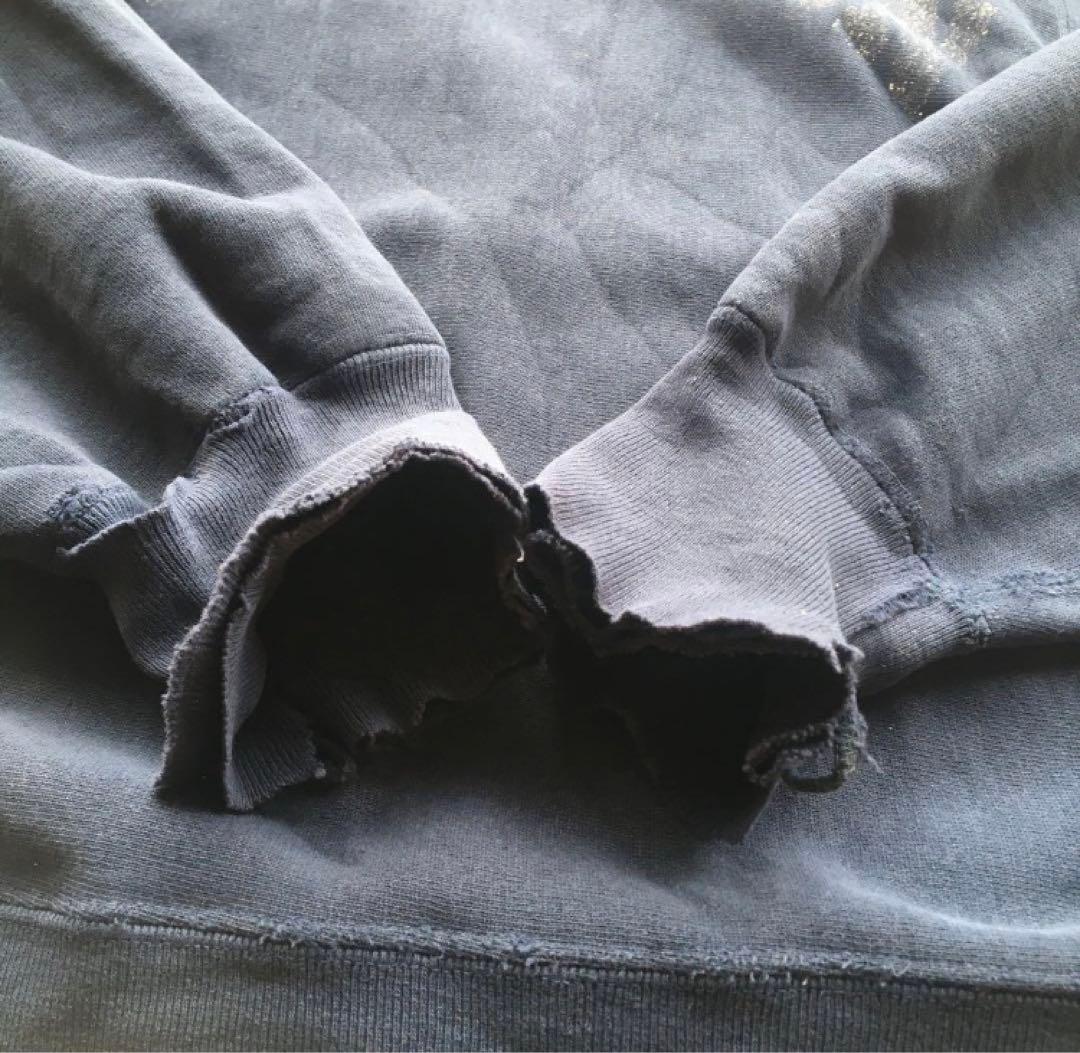 80s champion チャンピオン リバースウィーブ USA製　紺　ボロ