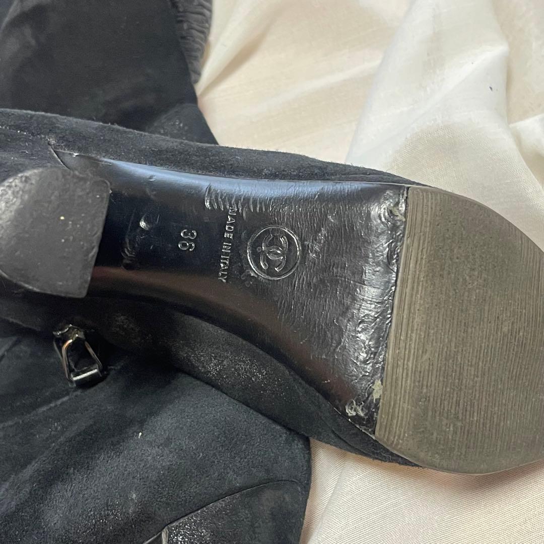シャネル　ニーハイブーツ サイハイブーツ　36