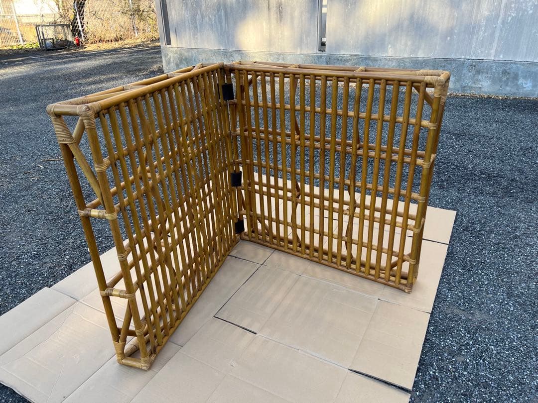 籐 ラタン シングル ベッド フレーム すのこ レトロ アジアン家具