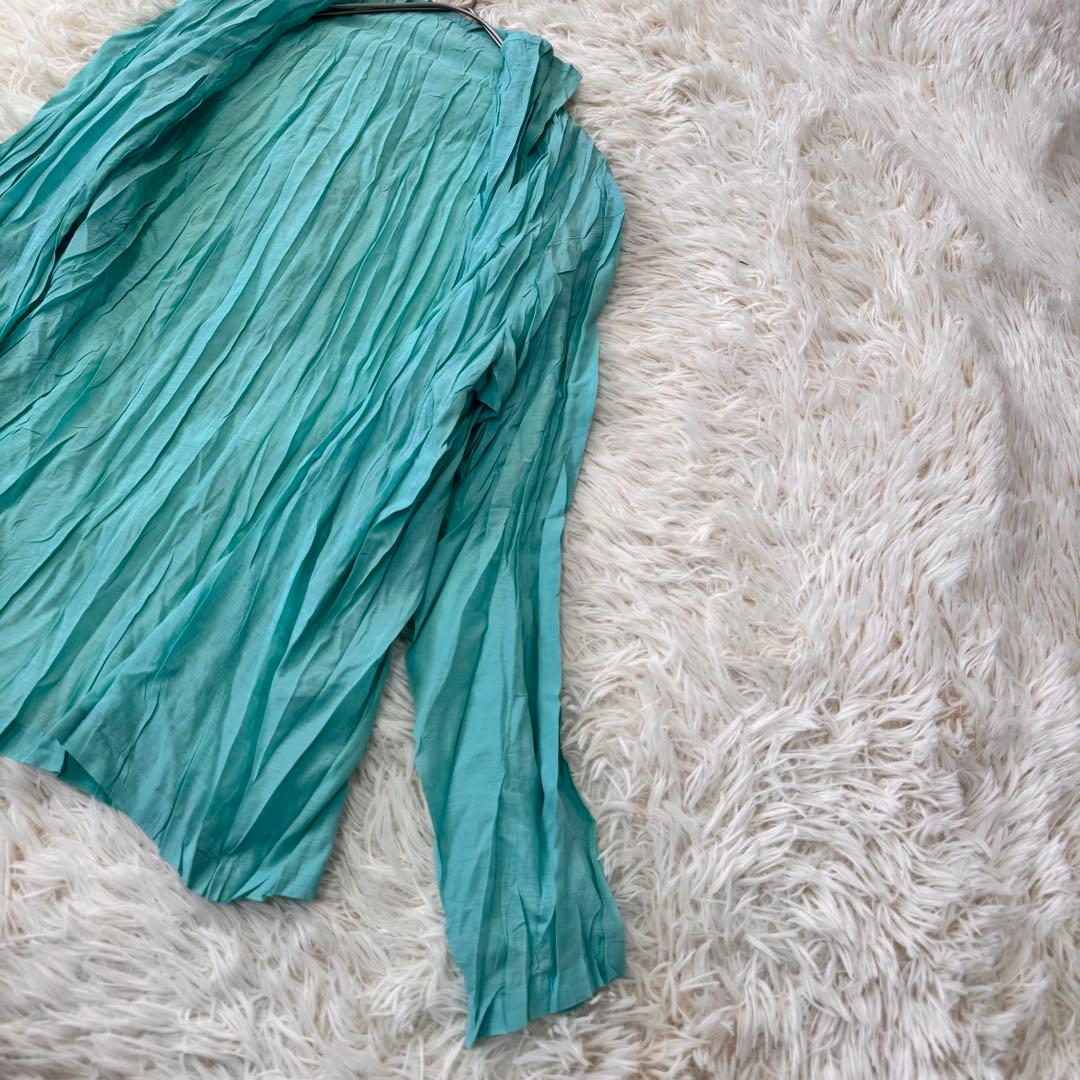 極美品　PLEATSPLEASEブラウス 羽織 カーディガン　長袖シャツ L相当