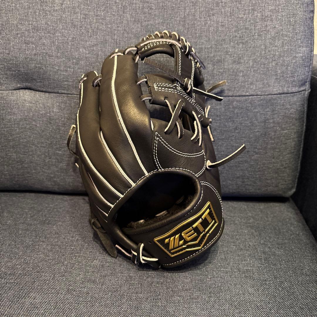 m*o様 【新品未使用】高校野球対応 ZETT 硬式用内野手用グラブ黒ブラック