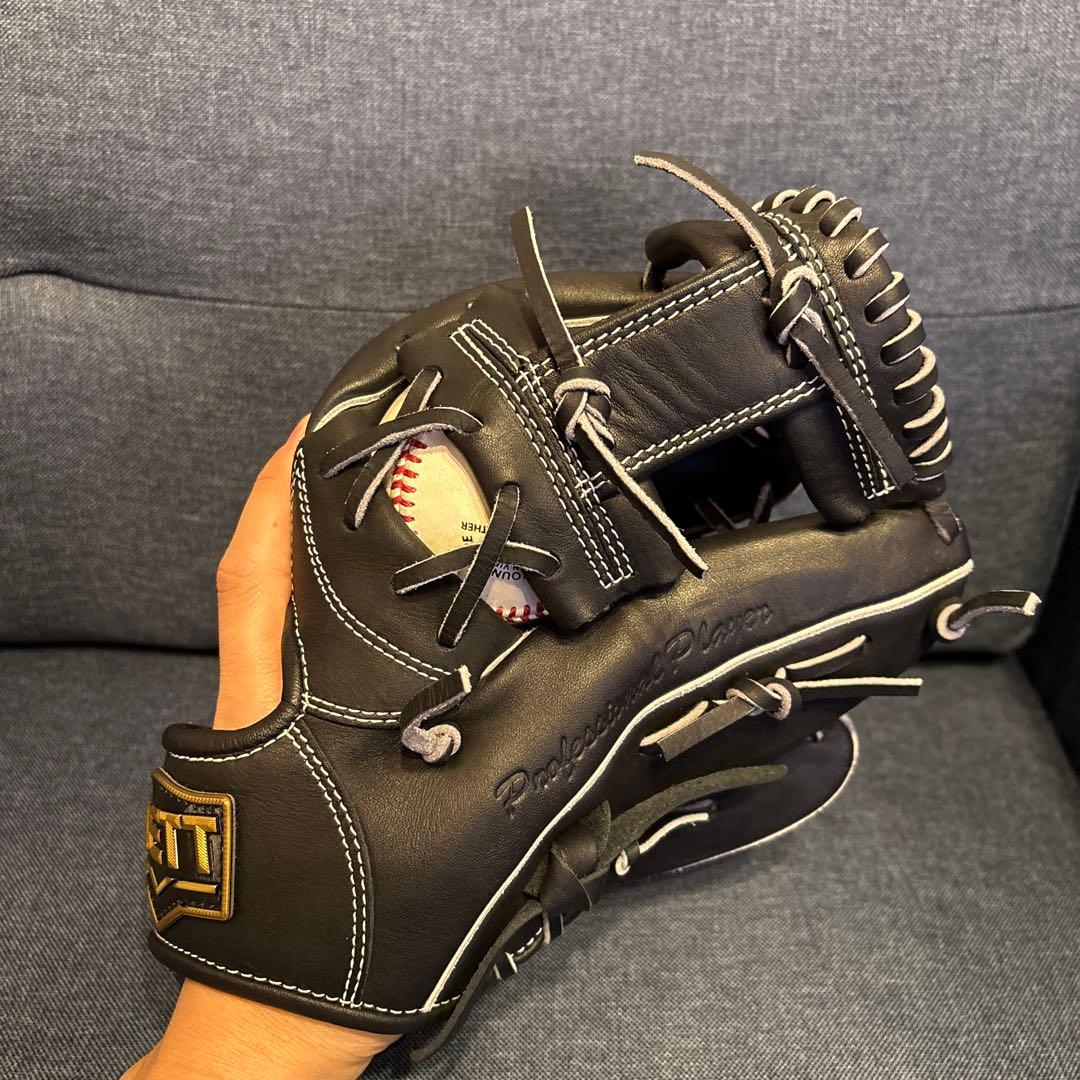 m*o様 【新品未使用】高校野球対応 ZETT 硬式用内野手用グラブ黒ブラック