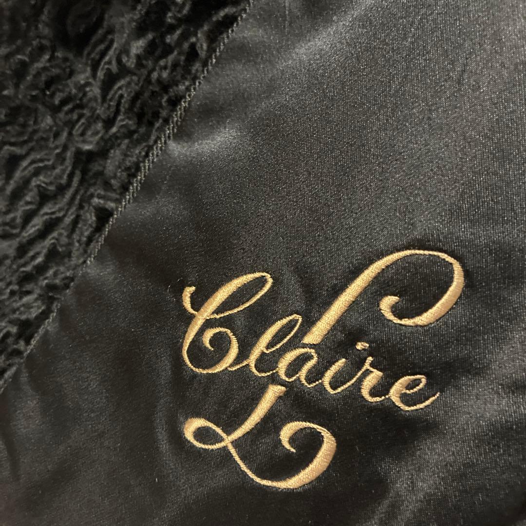 1950s-60sヴィンテージ黒ラムウールミンクファー襟 毛皮ショートコート